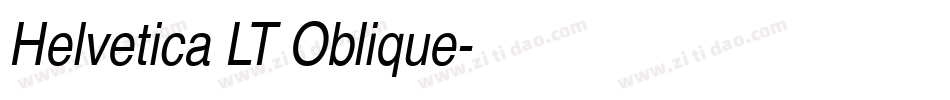 Helvetica LT Oblique字体转换